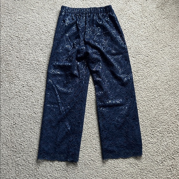 J. Crew Dark Blue Sparkle Lace Trousers - Picture 5 of 6
